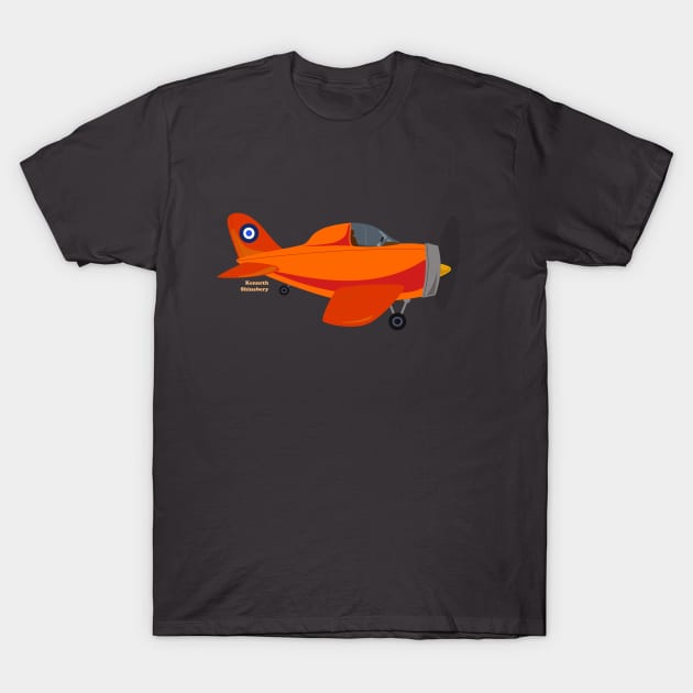 Orange Plane T-Shirt by KShinabery